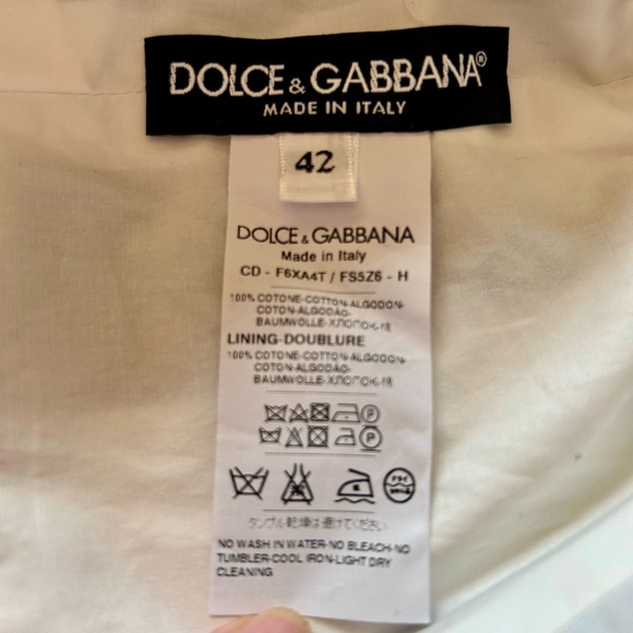 Dolce & Gabbana cotton dress size 42/6 in great condition, like new - Picture 7 of 9